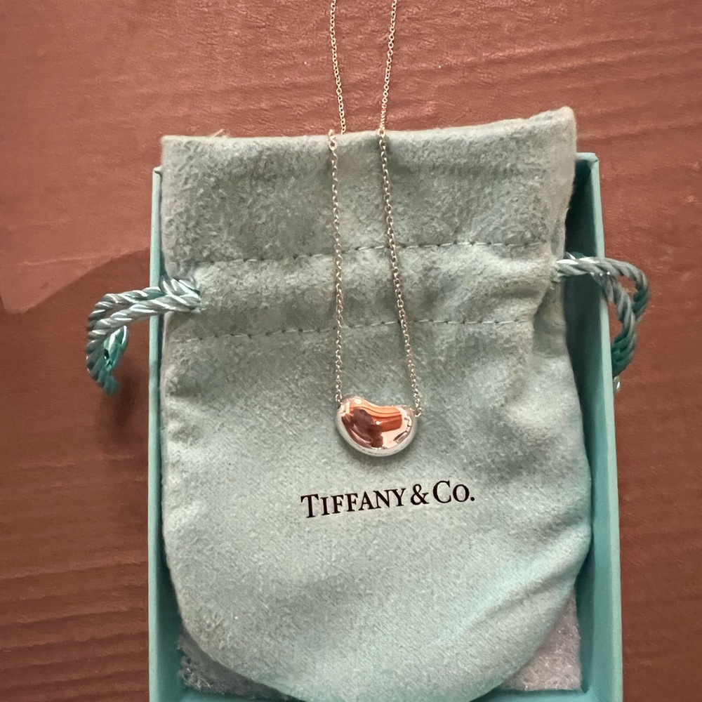 Tiffany & Co Bean Silver Elsa Peretti Necklace